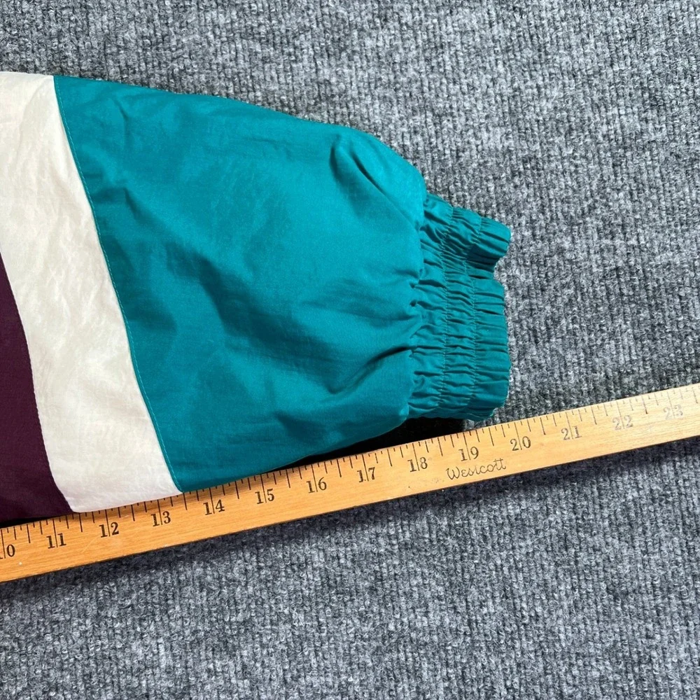 Vintage Apex One Mighty Ducks Puffer Jacket Mens Large Eggplant‎ 90s Quarter Zip